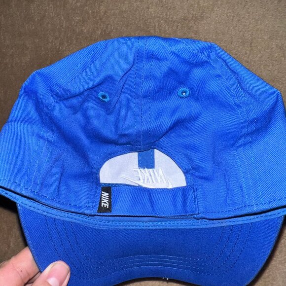 Nike Unisex Child Toddler Blue White Strapback Adjustable Baseball Cap Hat - Picture 2 of 3